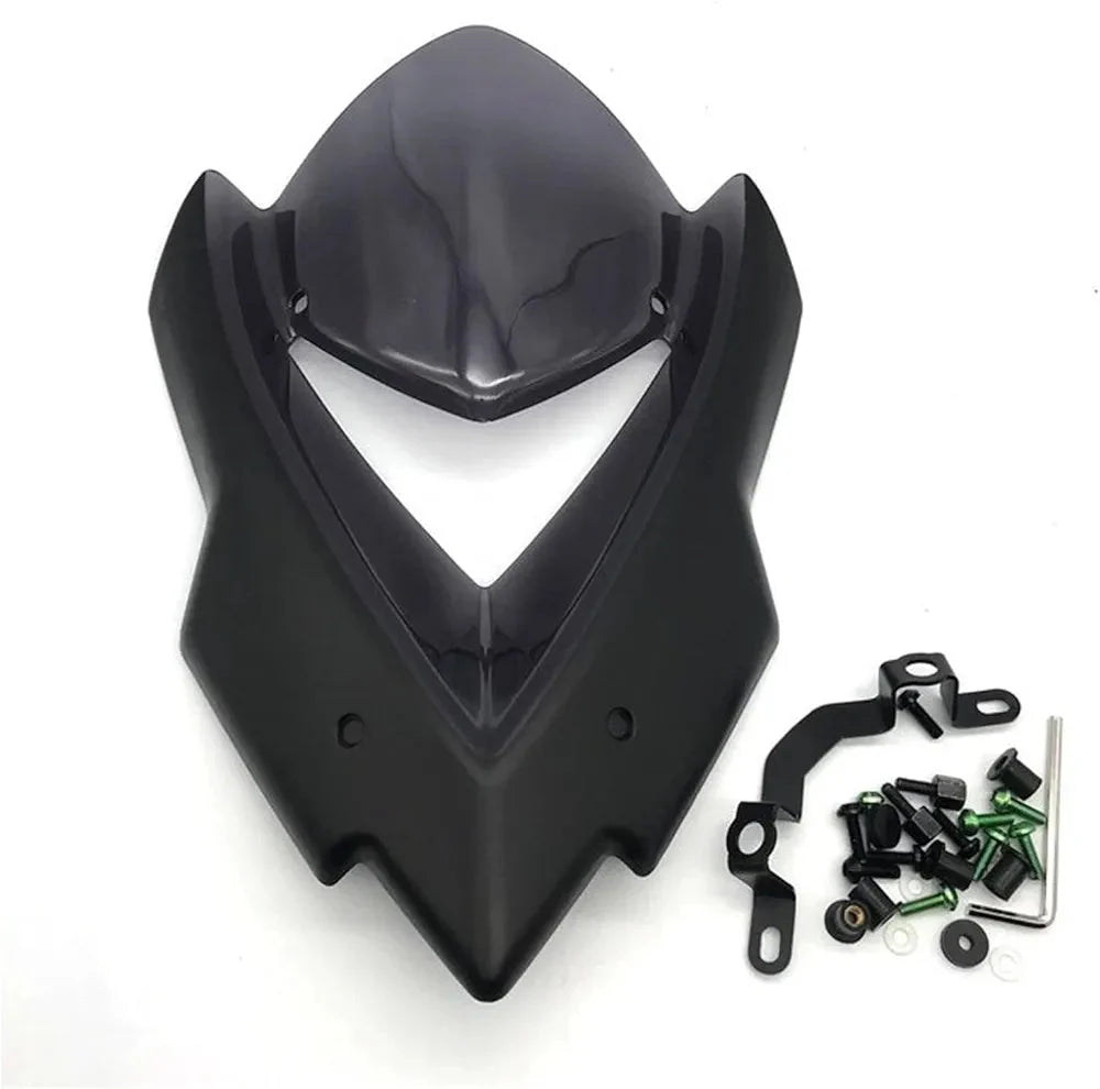 Bulle Sport Double Courbure Noire Pour Kawasaki Z1000