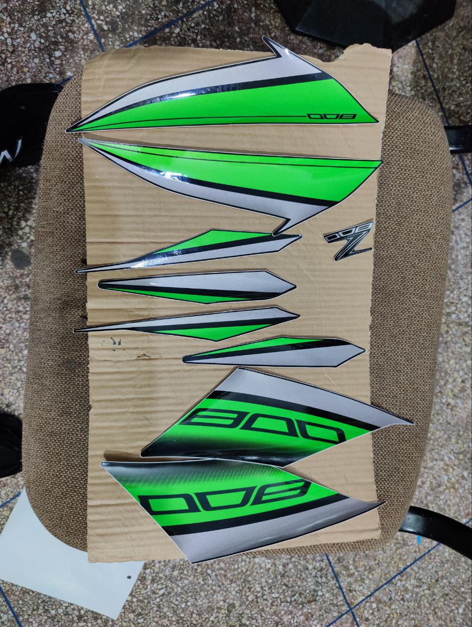 Kit Complet D'autocollants Décoratifs Pour Moto Kawasaki…