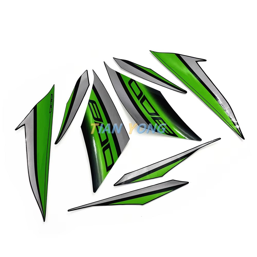 Kit Complet D'autocollants Décoratifs Pour Moto Kawasaki…