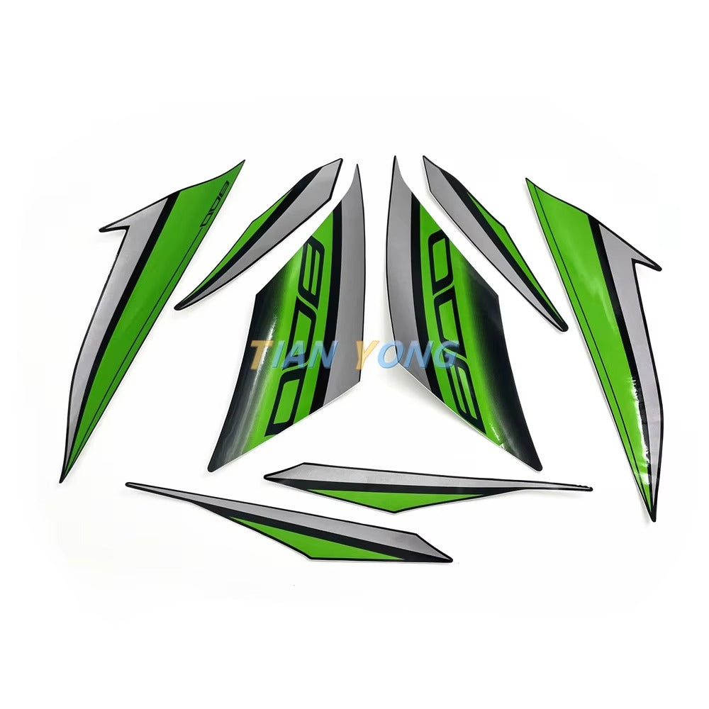 Kit Complet D'autocollants Décoratifs Pour Moto Kawasaki…